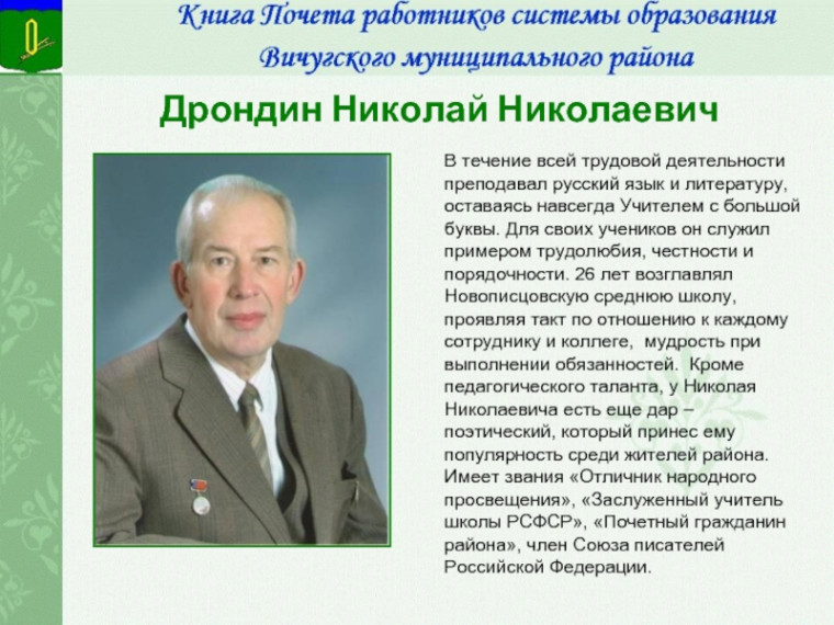 Посвящается памяти Дрондина Николая Николаевича….